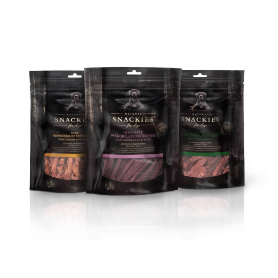 Taster set 1 bag each of 180g duck & 1 bag of 170g chicken and horse