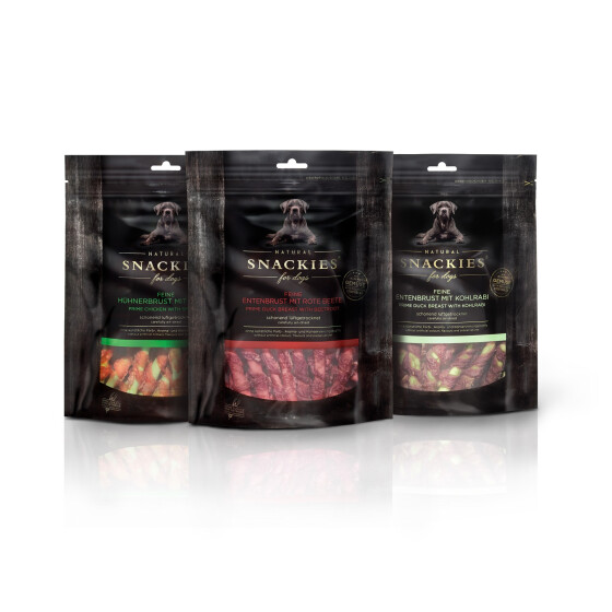 Schnupperset je 1 Beutel à 170g Ente/Kohlrabi, Huhn/Spinat, Ente/Rote Beete