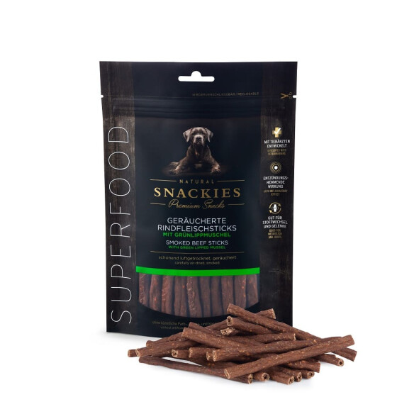 Geräucherte Rindfleischsticks mit Grünlippmuschel 170g