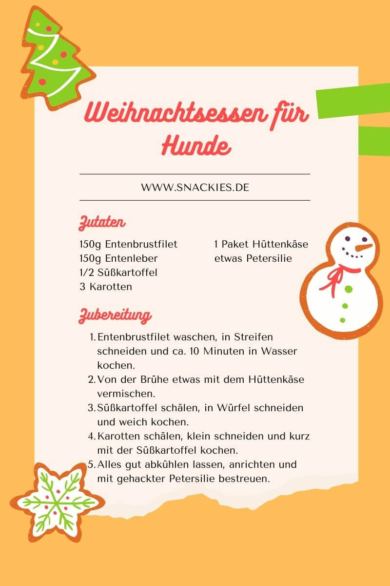 Weihnachtsessen für Hunde