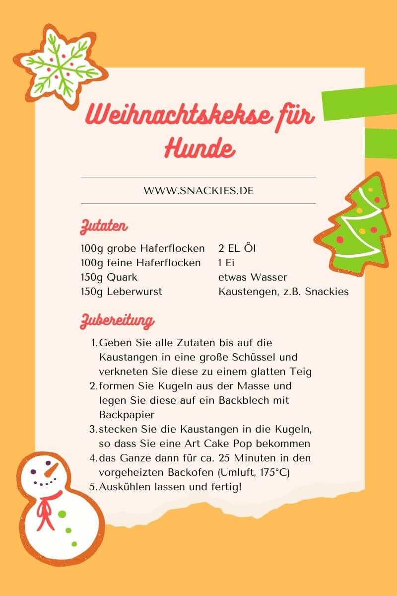 Weihnachtskekse für Hunde
